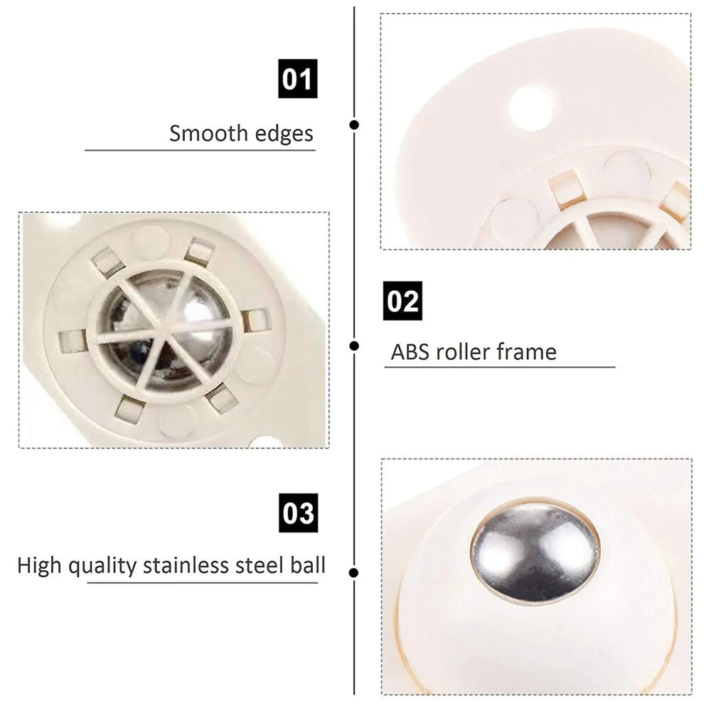 4Pcs Self-Adhesive Pulley Wheels