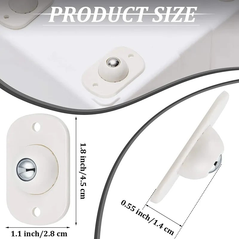 4Pcs Self-Adhesive Pulley Wheels