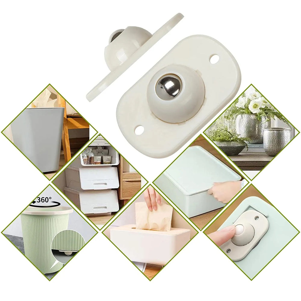 4Pcs Self-Adhesive Pulley Wheels