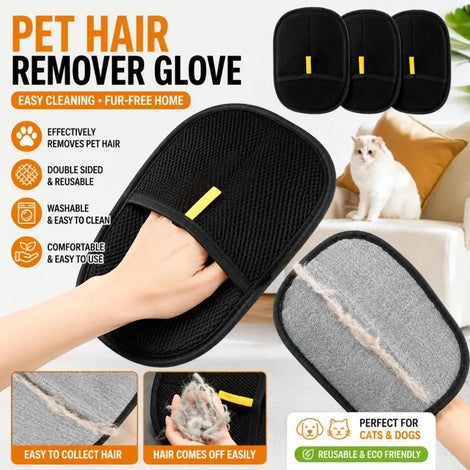 Reusable Pet Hair Removal Glove for Cats & Dogs