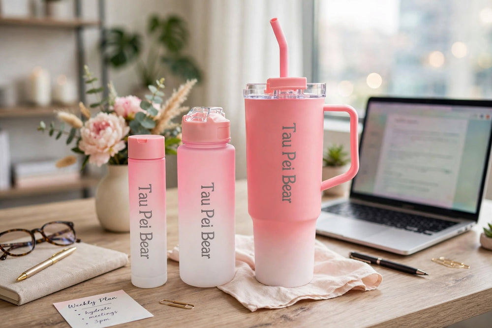 Tumbler 3-Piece Bottle Set with Straws