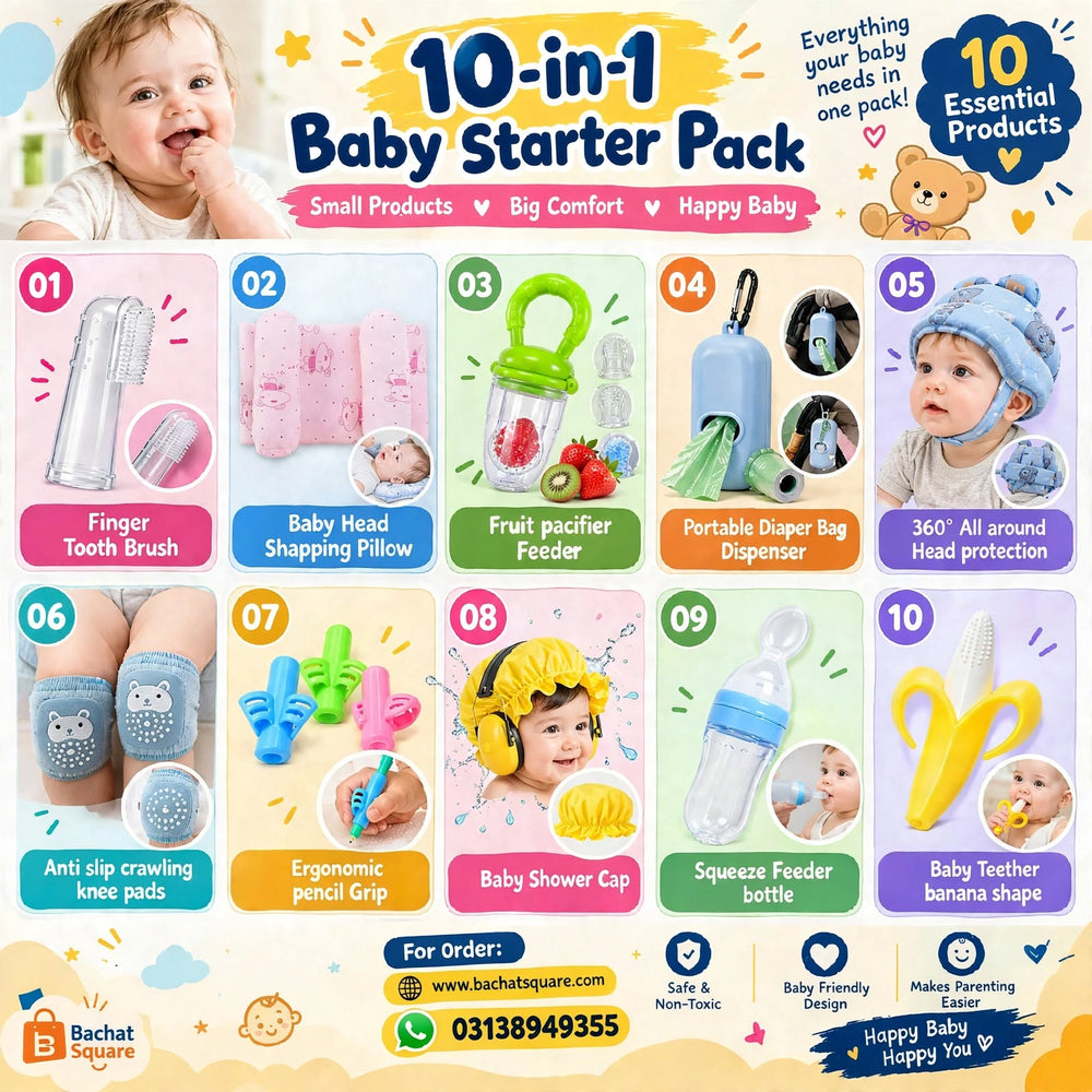 10-in-1 Baby Starter Pack – Complete Essentials Bundle for Newborns & Toddlers