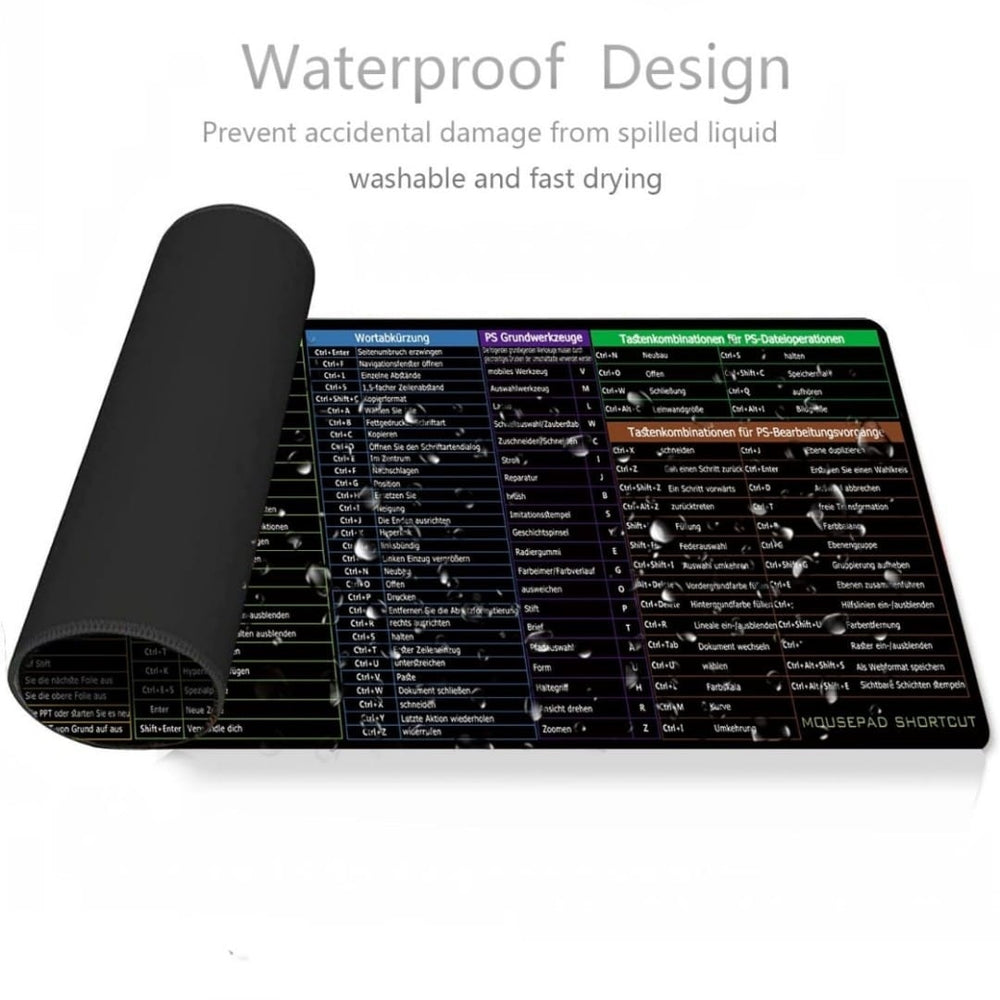 Shortcut Keyboard MAT Office PS Lock Edge CAD/WO/AI/Excel/CDR/PPT Keyboard Table Mat Consignment 30x80cm