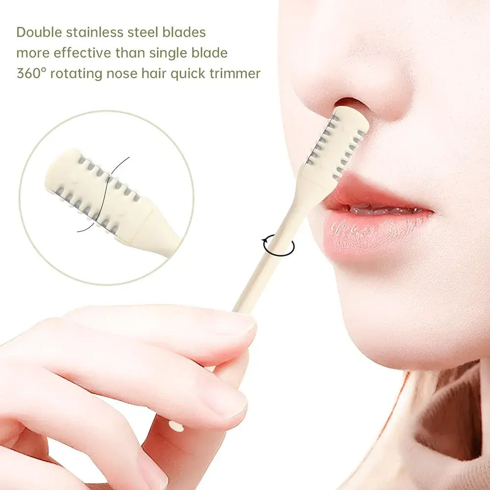 2 Pcs Manual Nose Hair Trimmer Set