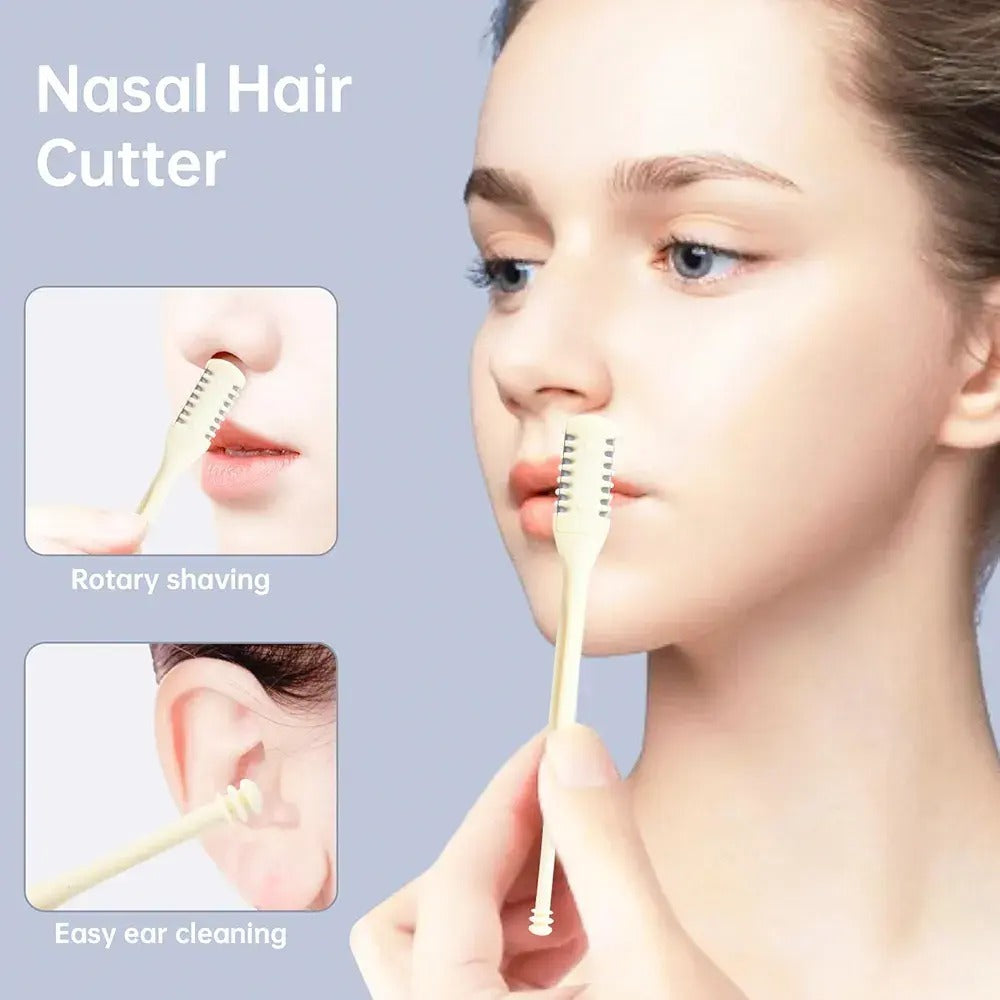 2 Pcs Manual Nose Hair Trimmer Set